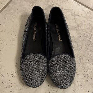Women's Navy and Gray Tweed Loafers